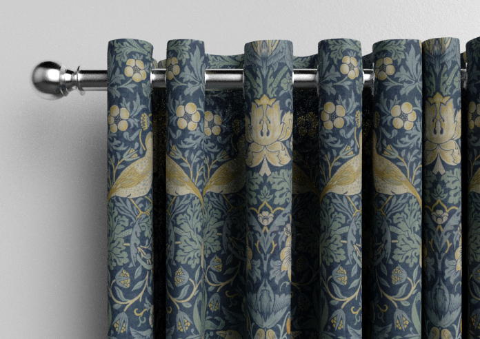 William Morris Strawberry Thief, Woad - Made to Measure Curtains - Image 12